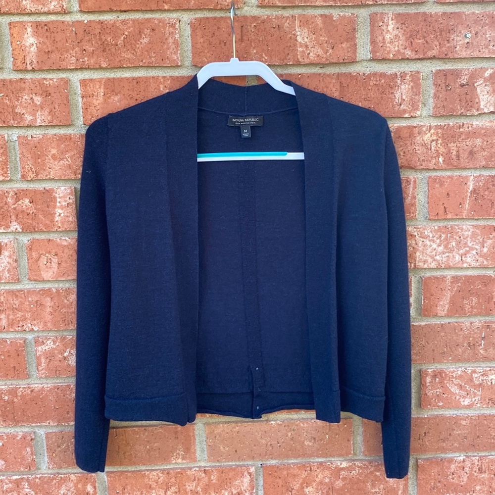 Navy crop sweater